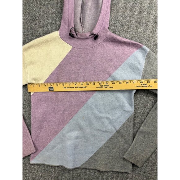 Apres Skyr Hoodie Women's XS Multicolor Wide Stripe Pullover Hooded Sweater - Picture 3 of 10